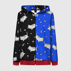 Толстовка на молнии женская КИСЫ, цвет: 3D-красный