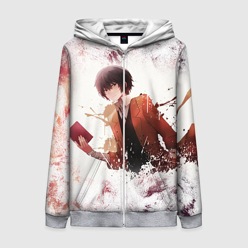 Женская толстовка на молнии Дазай / 3D-Меланж – фото 1