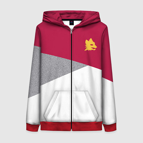 Женская толстовка на молнии AS Roma Red Design 2122 / 3D-Красный – фото 1