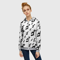 Толстовка на молнии женская JoJo Bizarre Adventure, цвет: 3D-меланж — фото 2