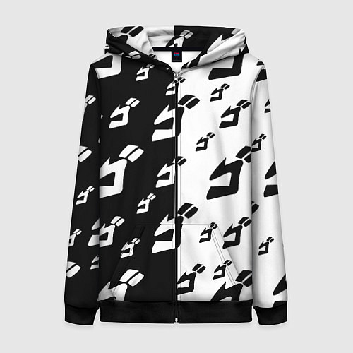 Женская толстовка на молнии JoJo Bizarre Adventure / 3D-Черный – фото 1