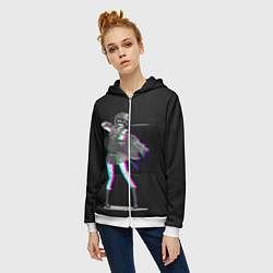 Толстовка на молнии женская Убийца Акаме, цвет: 3D-белый — фото 2