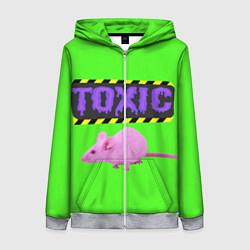 Толстовка на молнии женская Toxic, цвет: 3D-меланж