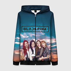 Толстовка на молнии женская BlackPink, цвет: 3D-черный