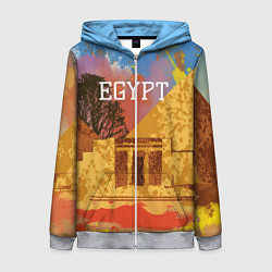 Толстовка на молнии женская Египет Пирамида Хеопса, цвет: 3D-меланж