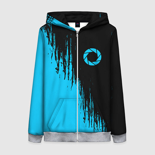 Женская толстовка на молнии PORTAL ПОРТАЛ / 3D-Меланж – фото 1