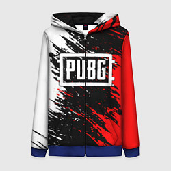 Толстовка на молнии женская PUBG, цвет: 3D-синий