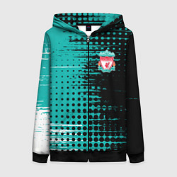 Толстовка на молнии женская Liverpool Ливерпуль, цвет: 3D-черный