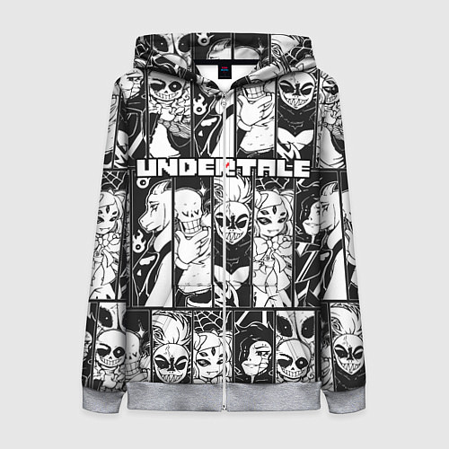 Женская толстовка на молнии UNDERTALE / 3D-Меланж – фото 1
