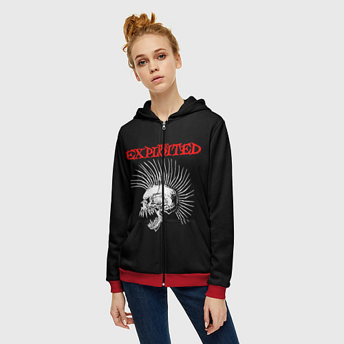 Женская толстовка на молнии The Exploited / 3D-Красный – фото 3