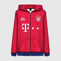 Толстовка на молнии женская BAYERN 2021 - ДОМАШНЯЯ, цвет: 3D-синий