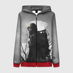 Толстовка на молнии женская СТАЛКЕР 2, цвет: 3D-красный