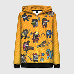 Толстовка на молнии женская Among Us, цвет: 3D-черный