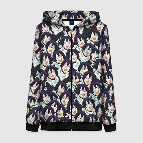 Женская толстовка на молнии ЯТО БЕЗДОМНЫЙ БОГ / 3D-Черный – фото 1