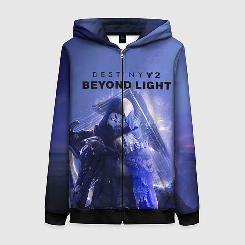 Женская толстовка на молнии Destiny 2 : Beyond Light / 3D-Черный – фото 1
