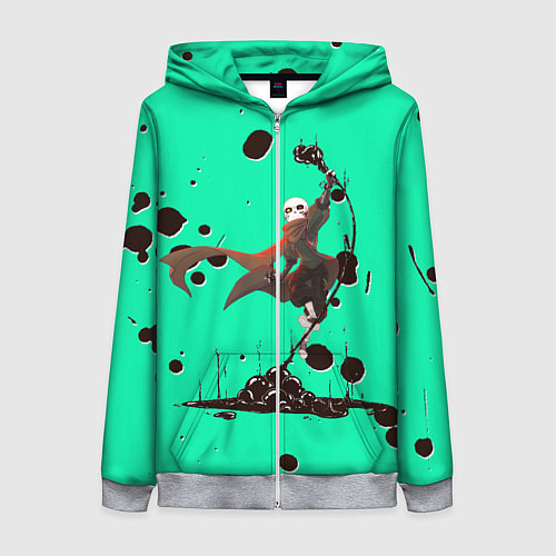 Женская толстовка на молнии Undertale / 3D-Меланж – фото 1