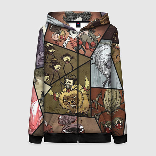 Женская толстовка на молнии Dont Starve / 3D-Черный – фото 1