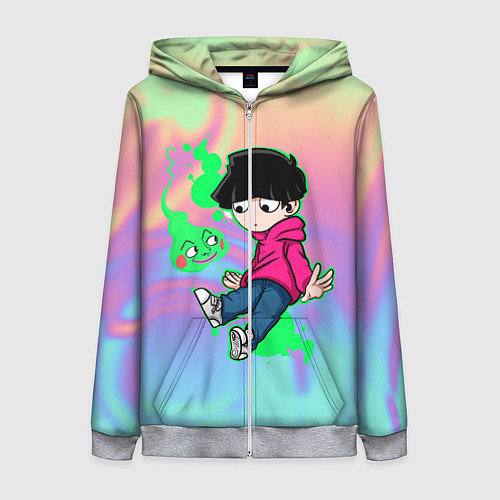 Женская толстовка на молнии Моб Психо 100 / 3D-Меланж – фото 1