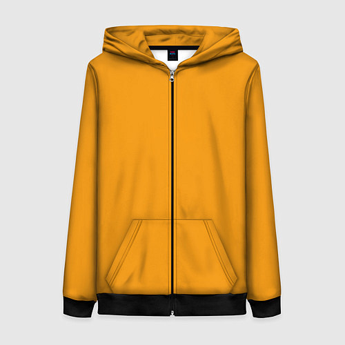 Женская толстовка на молнии Цвет Шафран без рисунка / 3D-Черный – фото 1