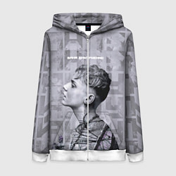 Толстовка на молнии женская Ваня Дмитриенко, цвет: 3D-белый