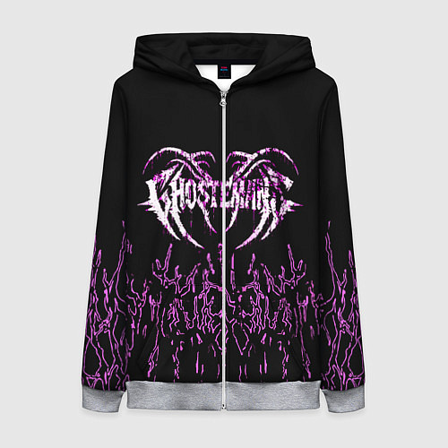 Женская толстовка на молнии GHOSTEMANE / 3D-Меланж – фото 1