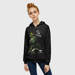 Толстовка на молнии женская Little Nightmares длиннорукий, цвет: 3D-черный — фото 2