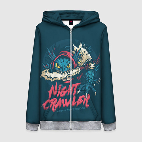 Женская толстовка на молнии Night Crawler Dota 2 / 3D-Меланж – фото 1