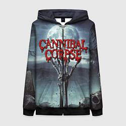 Толстовка на молнии женская CANNIBAL CORPSE, цвет: 3D-черный