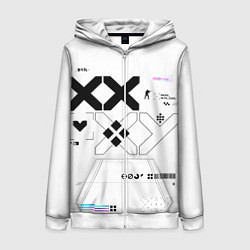 Толстовка на молнии женская Desert Eagle: Printstream White, цвет: 3D-белый