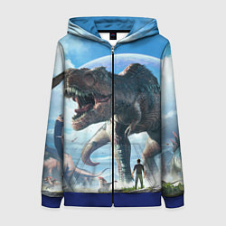 Толстовка на молнии женская Ark Survival Evolved, цвет: 3D-синий