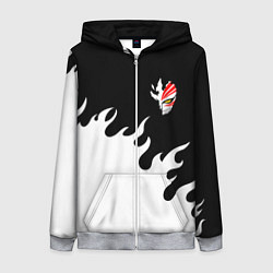 Толстовка на молнии женская BLEACH FIRE БЛИЧ ОГОНЬ, цвет: 3D-меланж