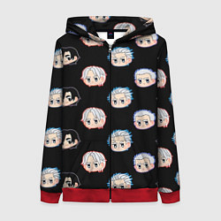 Толстовка на молнии женская DMC Pattern, цвет: 3D-красный