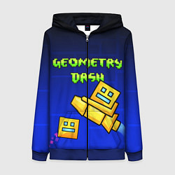 Женская толстовка на молнии Geometry Dash