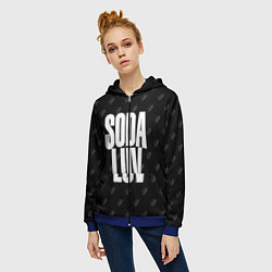 Толстовка на молнии женская Репер - SODA LUV, цвет: 3D-синий — фото 2