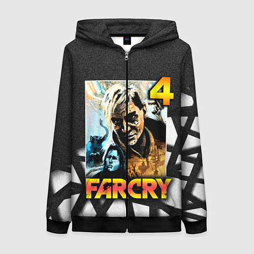 Женская толстовка на молнии FARCRY 4 Пэйган Мин / 3D-Черный – фото 1