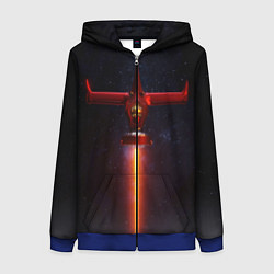 Толстовка на молнии женская Ковбой Бибоп, цвет: 3D-синий