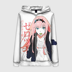 Женская толстовка на молнии Zero Two, Darling in the Franx