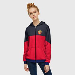 Толстовка на молнии женская СТИЛЬ СССР ДИЗАЙН СПИНЫ, цвет: 3D-синий — фото 2