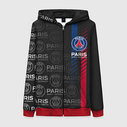 Толстовка на молнии женская ФК ПСЖ PARIS SAINT GERMAIN, цвет: 3D-красный