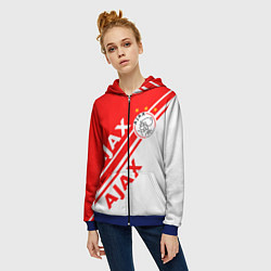 Толстовка на молнии женская FC AJAX AMSTERDAM ФК АЯКС, цвет: 3D-синий — фото 2
