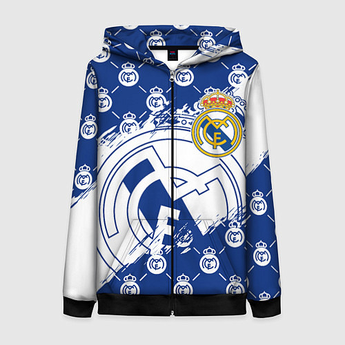 Женская толстовка на молнии REAL MADRID РЕАЛ МАДРИД / 3D-Черный – фото 1