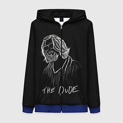 Толстовка на молнии женская THE DUDE Большой Лебовски, цвет: 3D-синий