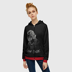 Толстовка на молнии женская THE DUDE Большой Лебовски, цвет: 3D-красный — фото 2