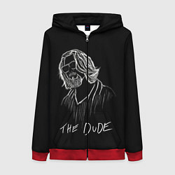 Толстовка на молнии женская THE DUDE Большой Лебовски, цвет: 3D-красный