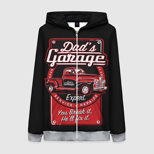 Женская толстовка на молнии Watermark / 3D-Меланж – фото 1