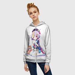 Толстовка на молнии женская Ци Ци из Genshin Impact, цвет: 3D-меланж — фото 2