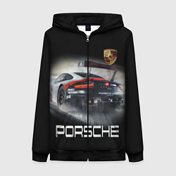 Толстовка на молнии женская PORSHE, цвет: 3D-черный