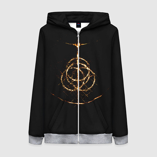 Женская толстовка на молнии Elden Ring / 3D-Меланж – фото 1
