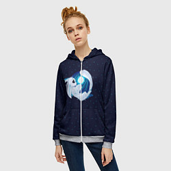 Толстовка на молнии женская Ori, цвет: 3D-меланж — фото 2