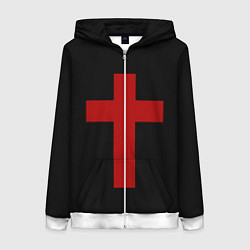 Женская толстовка на молнии Красный Крест